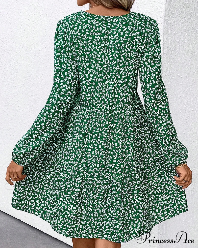 Printed French Dress Dresses