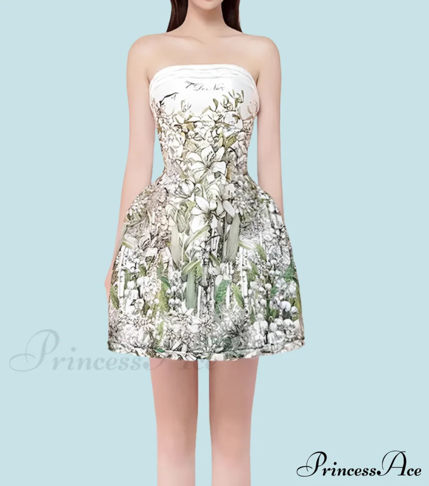 Printed Tube Stylish Mini Dress