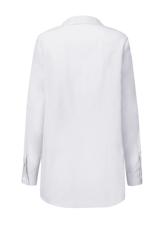 Zanze Self-Tie Shirt - Plus Size Tops & Blouses