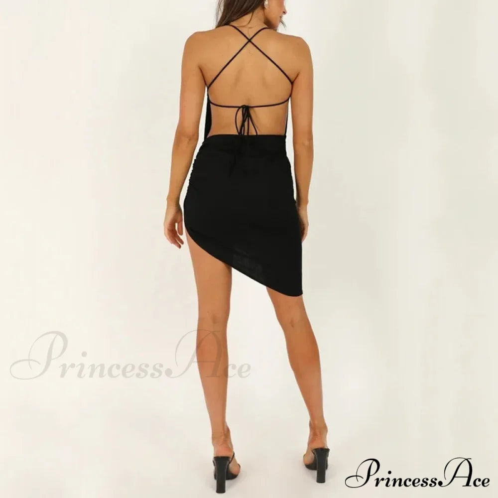 Promotion Summer Solid Color Women’s Hollow Out Korean Leisure Elegant Mini Y2K Clothes Sexy