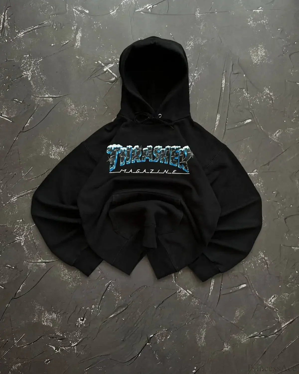 Punk Style Vintage Loose Sweatshirt black 3 / M