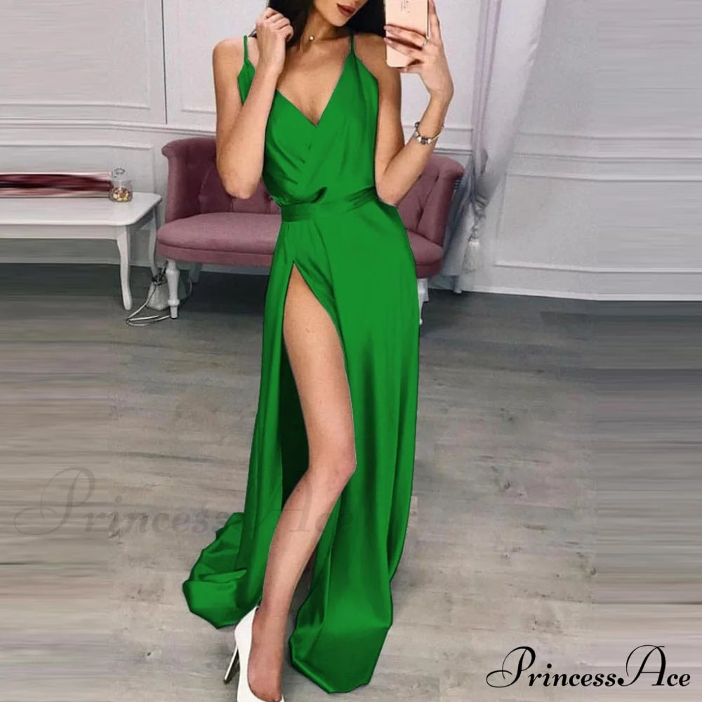Quality Elegant Wedding Women - For Size Bow Plus Gown Party S-Xxxl High Detail Green-03 / S