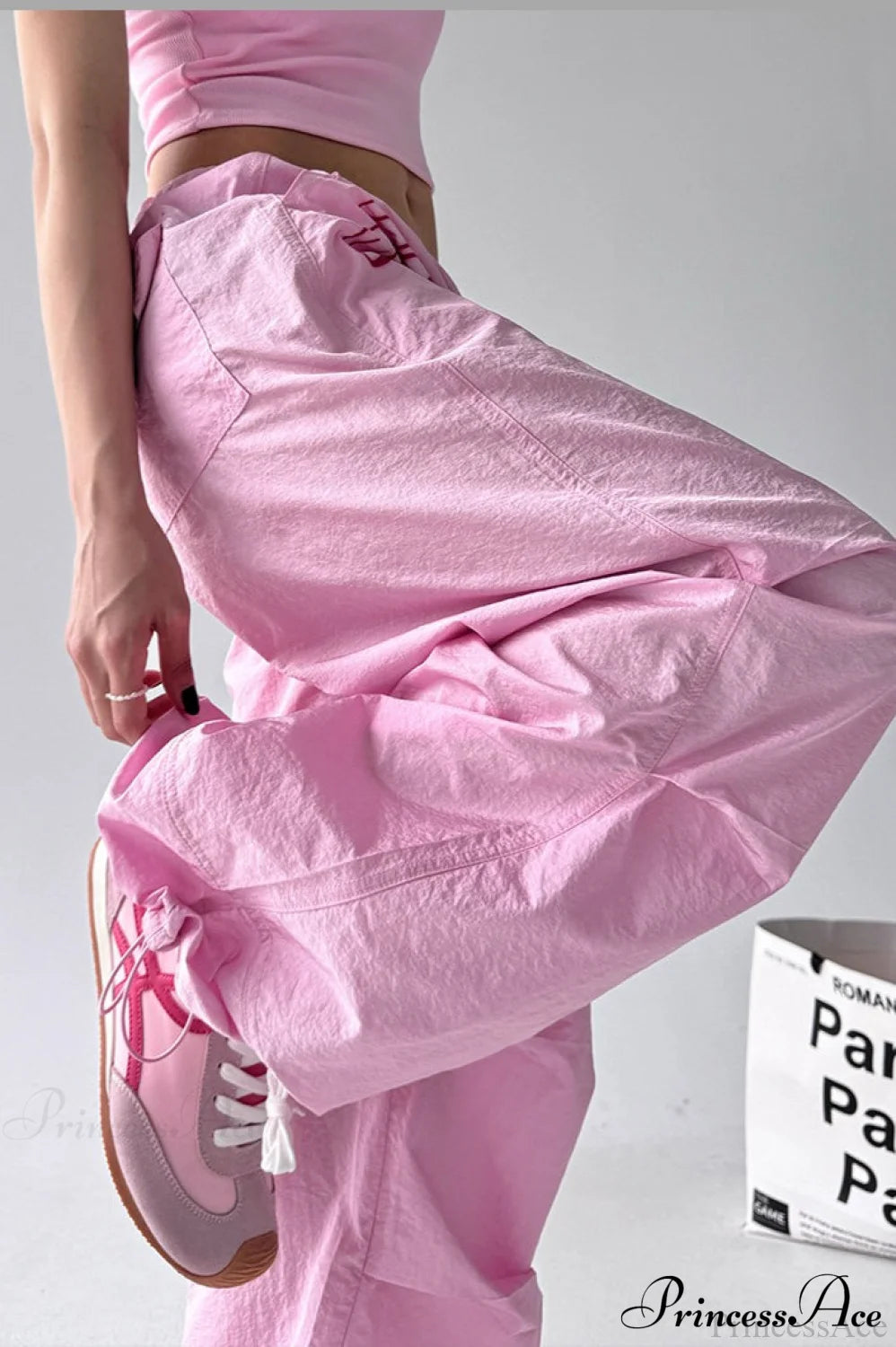 Quick-Dry Lightweight Loose Wide-Leg Drawstring Pants