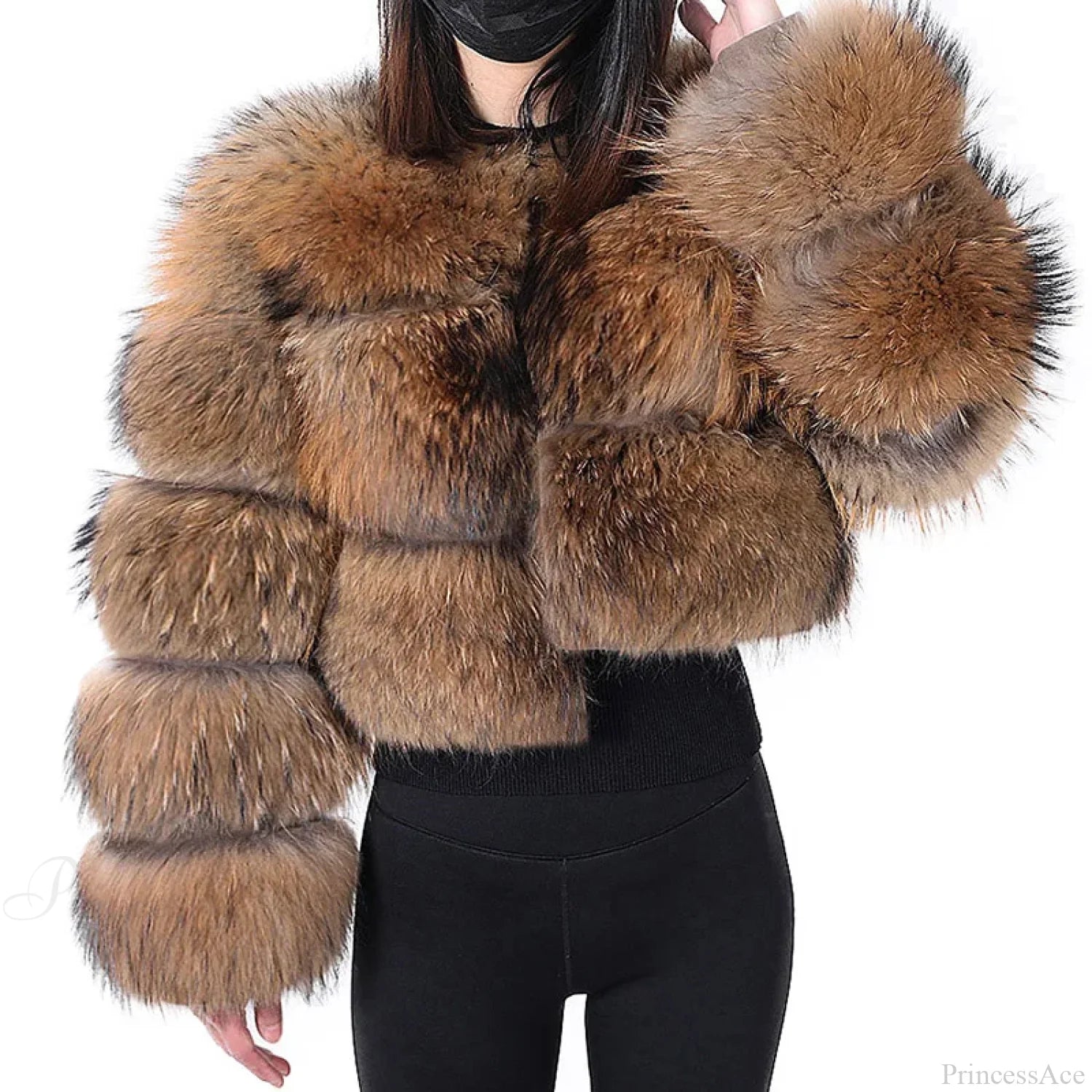 Raccoon Fur Thick Luxury Winter Coat