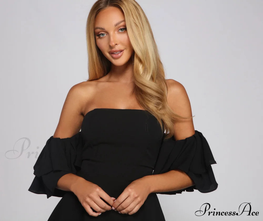 Ravishing Ruffles Stylish A-Line Mini Dress Dressy Dresses