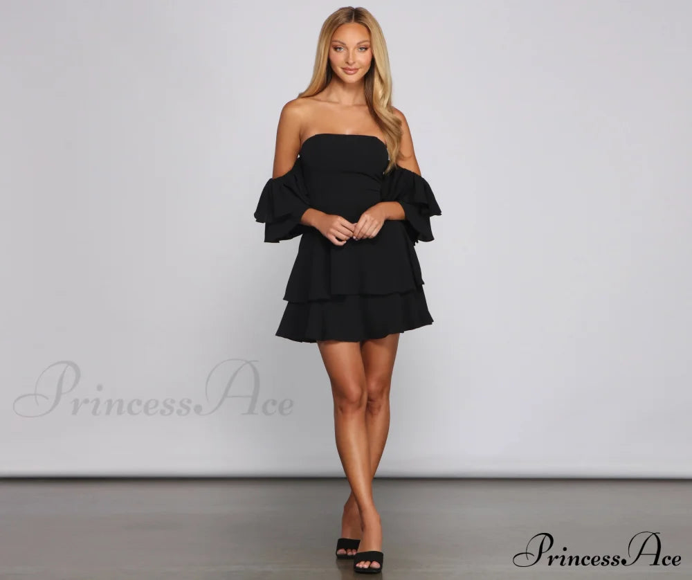 Ravishing Ruffles Stylish A-Line Mini Dress Dressy Dresses
