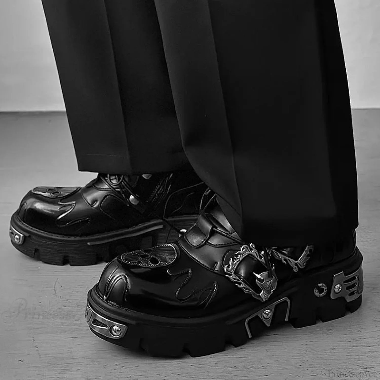 Rebellious Dark Motorcycle Elevated Sneaker