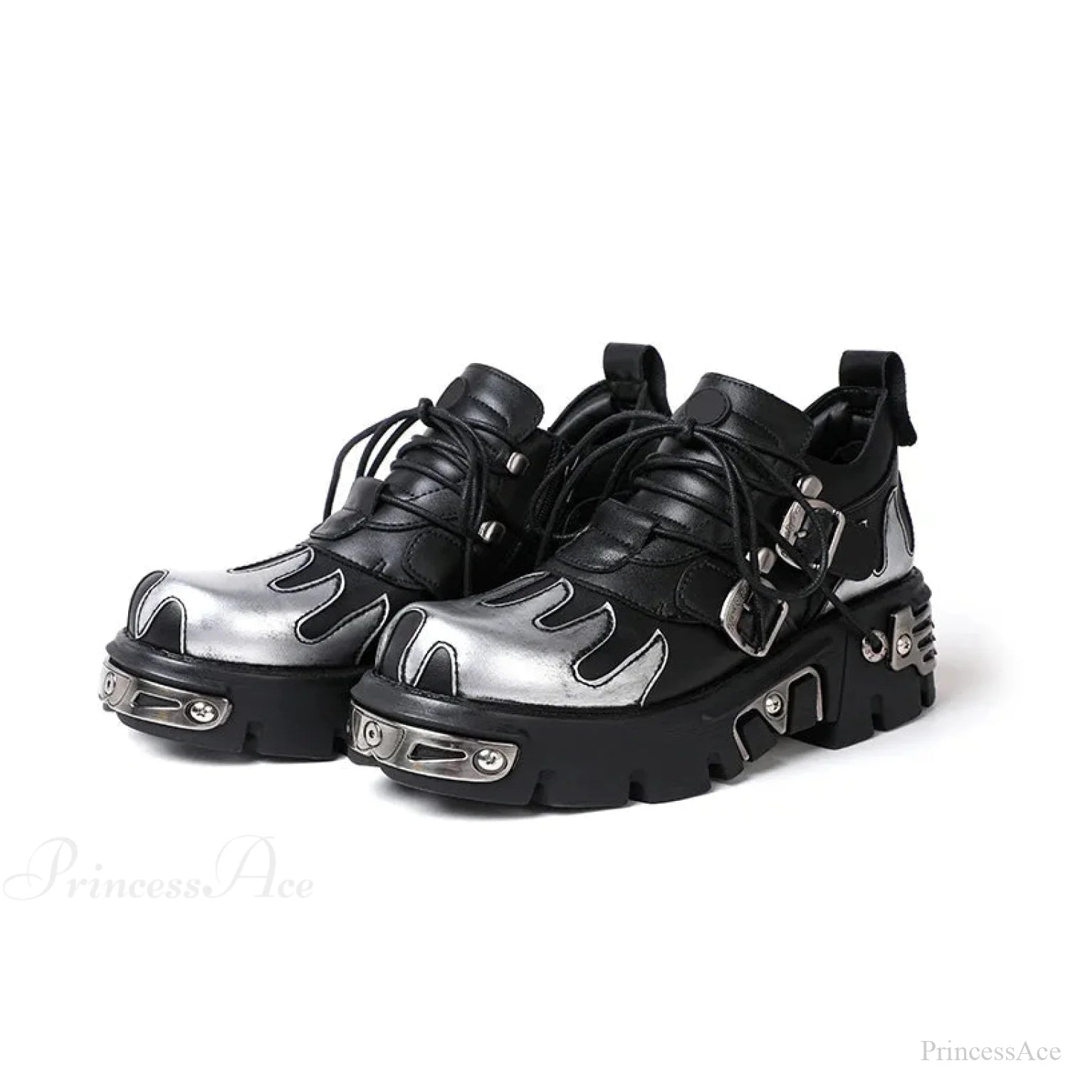 Rebellious Dark Motorcycle Elevated Sneaker black2 / 35