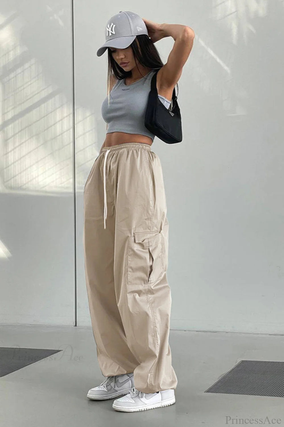 Relaxed Pocket Cargo Pants Khaki / S