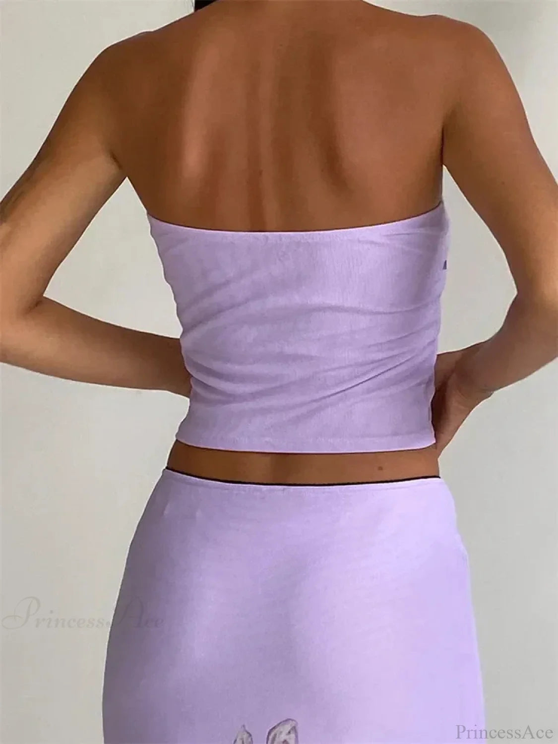 Retro Floral Strapless Backless Party Crop Top croptop-250126