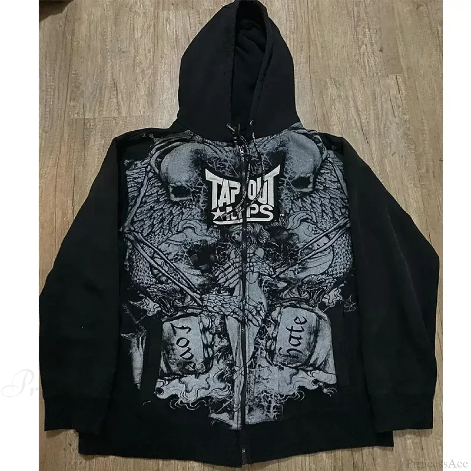 Retro Punk Fall Hoodie black 6 / S