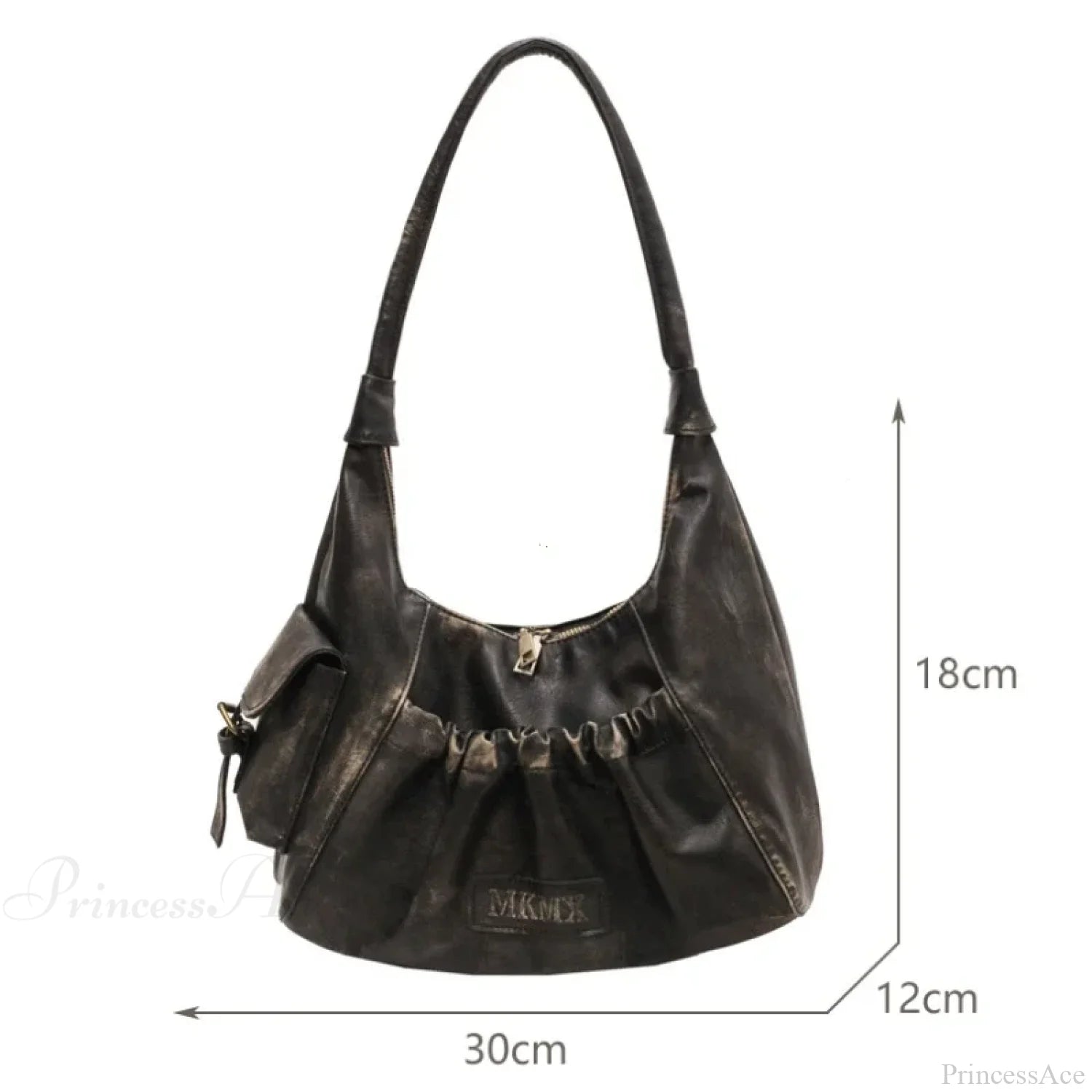 Retro Winter Leather Underarm Shoulder Bag shoulder-250126