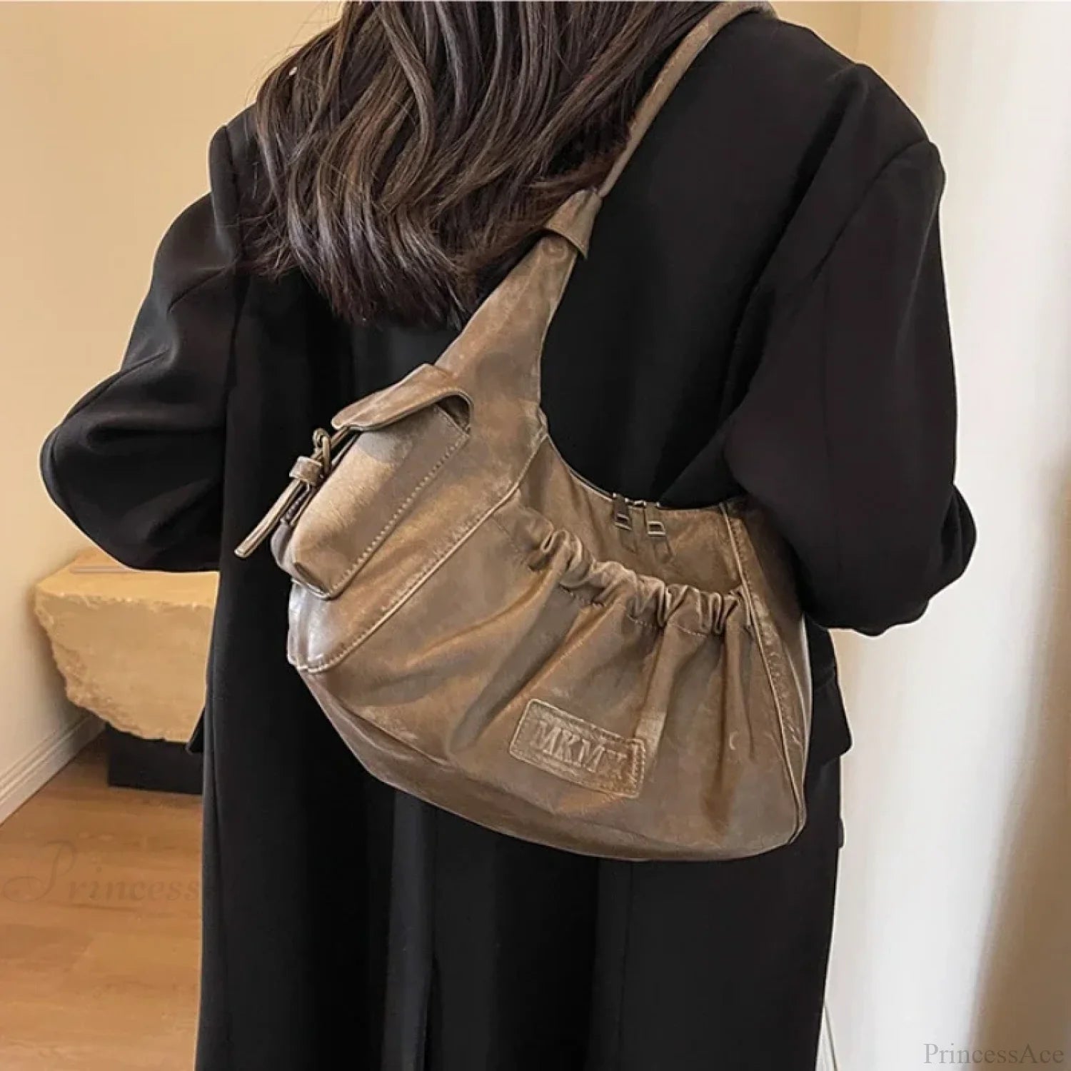 Retro Winter Leather Underarm Shoulder Bag shoulder-250126