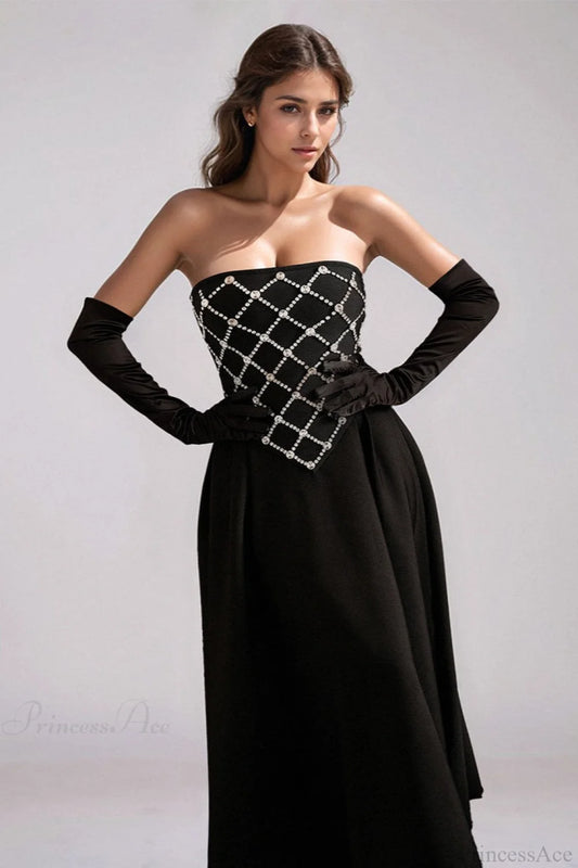 Rhinestone Beaded Off-the-Shoulder Fitted Bodycon Wedding Dress