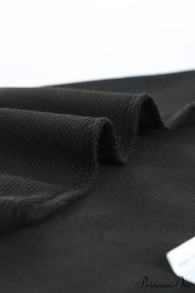 Ribbed Black Tank Top Tops