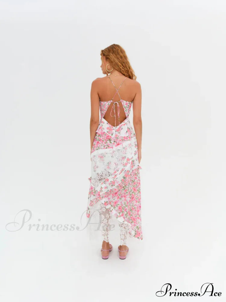 Rosalyn Maxi Stylish Dress In Pink 30 Days / 4 S