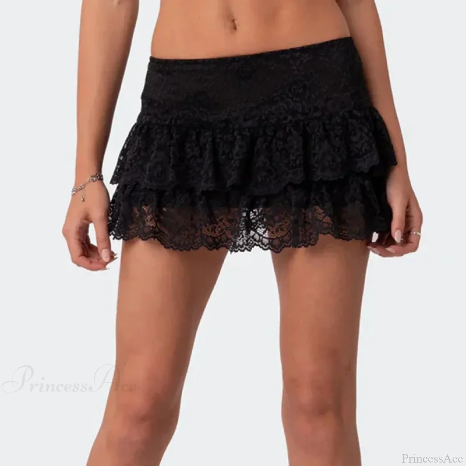 Ruffle Frill Tiered Bloomer Skirt Black / S skirts-250223