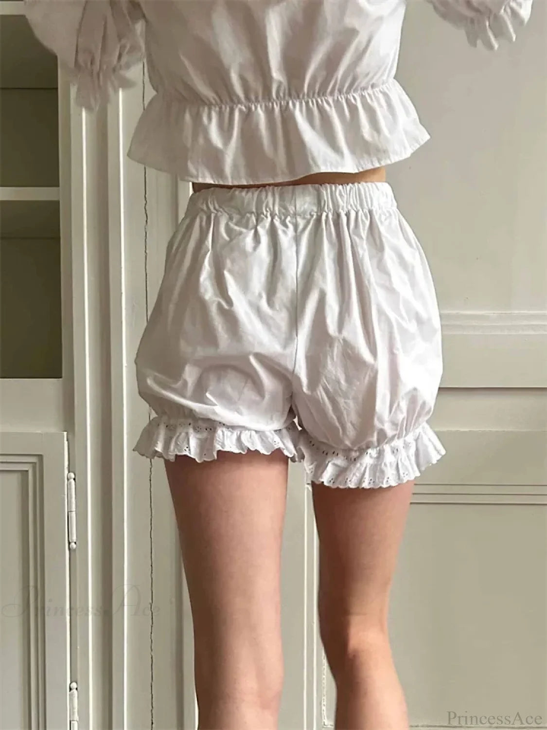 Ruffled Bubble Lounge Short short-250223