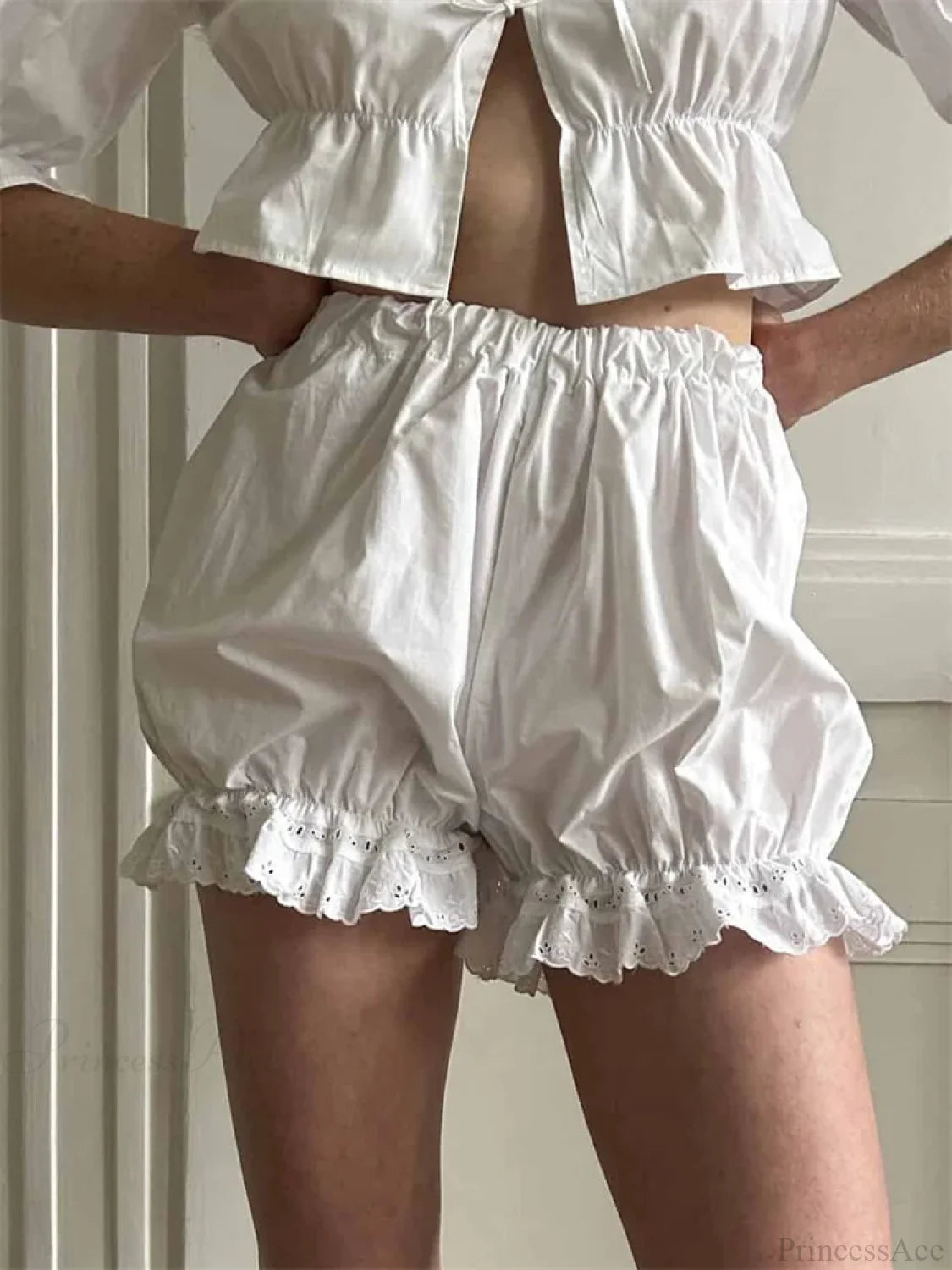 Ruffled Bubble Lounge Short short-250223