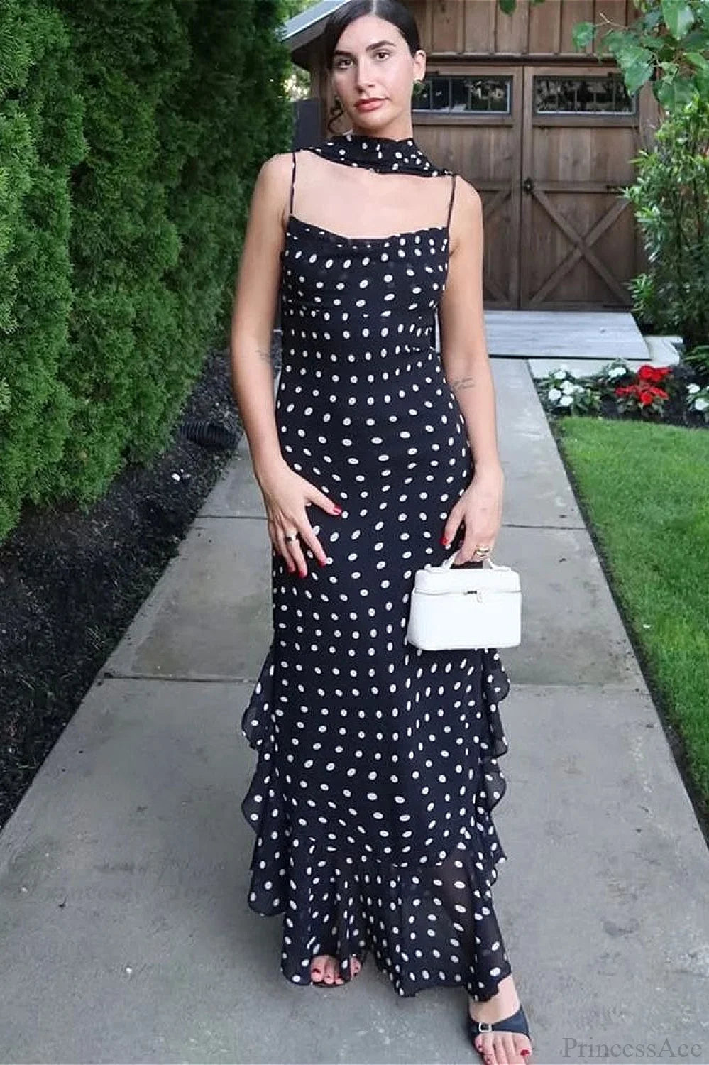 Ruffled Spaghetti Strap Maxi Dress