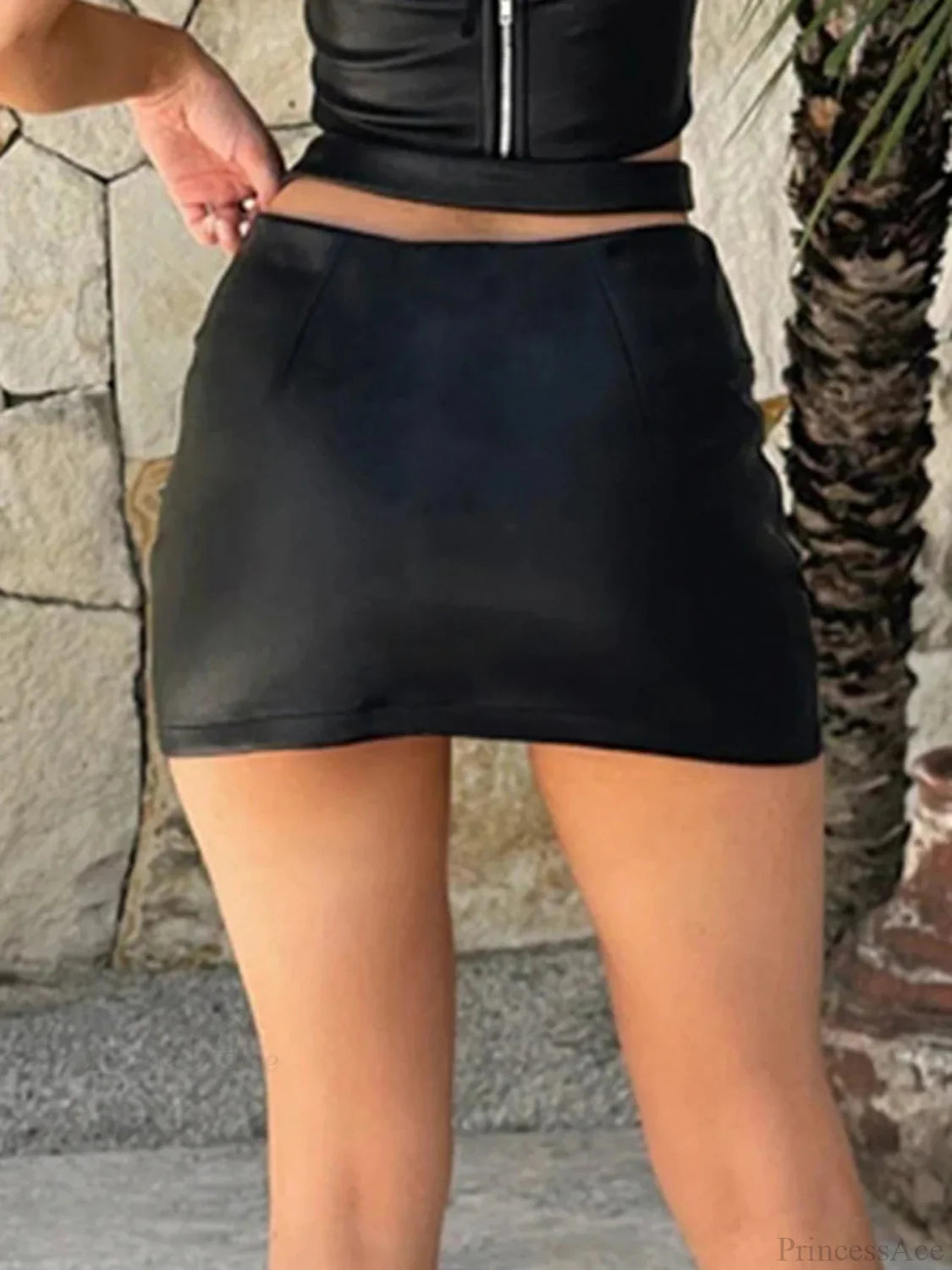 Safari Fashion Large Pocket Skirt Black / S