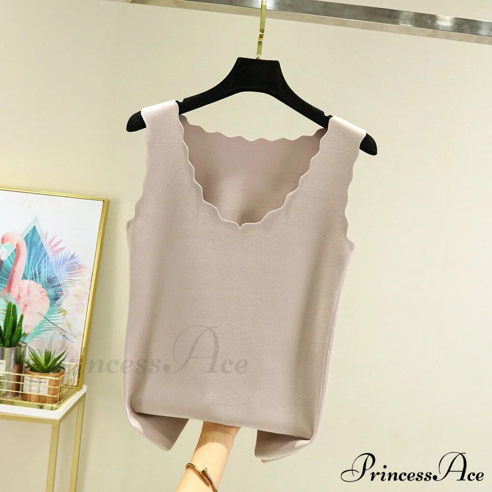 Seamless Thermal Underwear Tops Nude / L