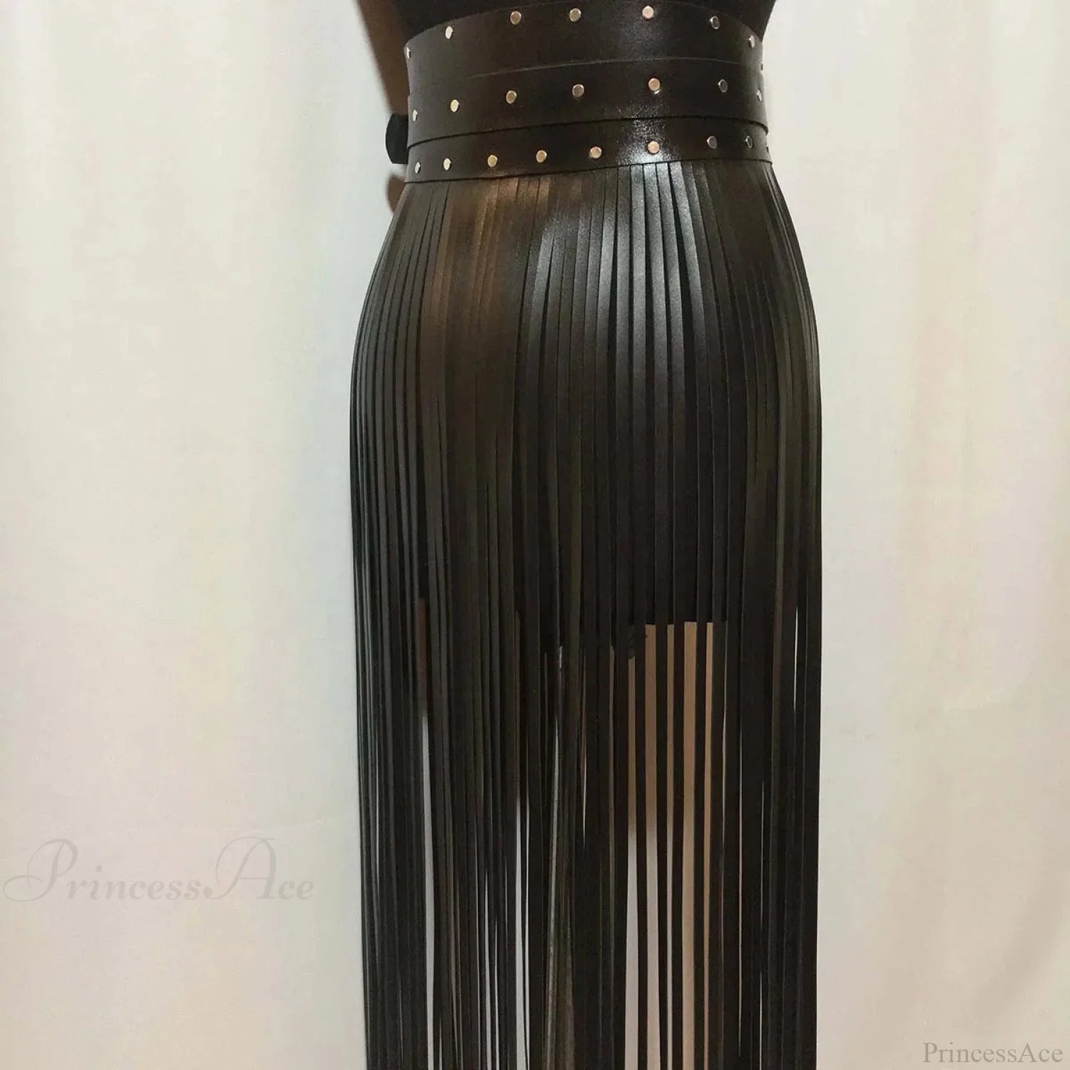 Seductive Gothic Leather Harness Waist Belt black