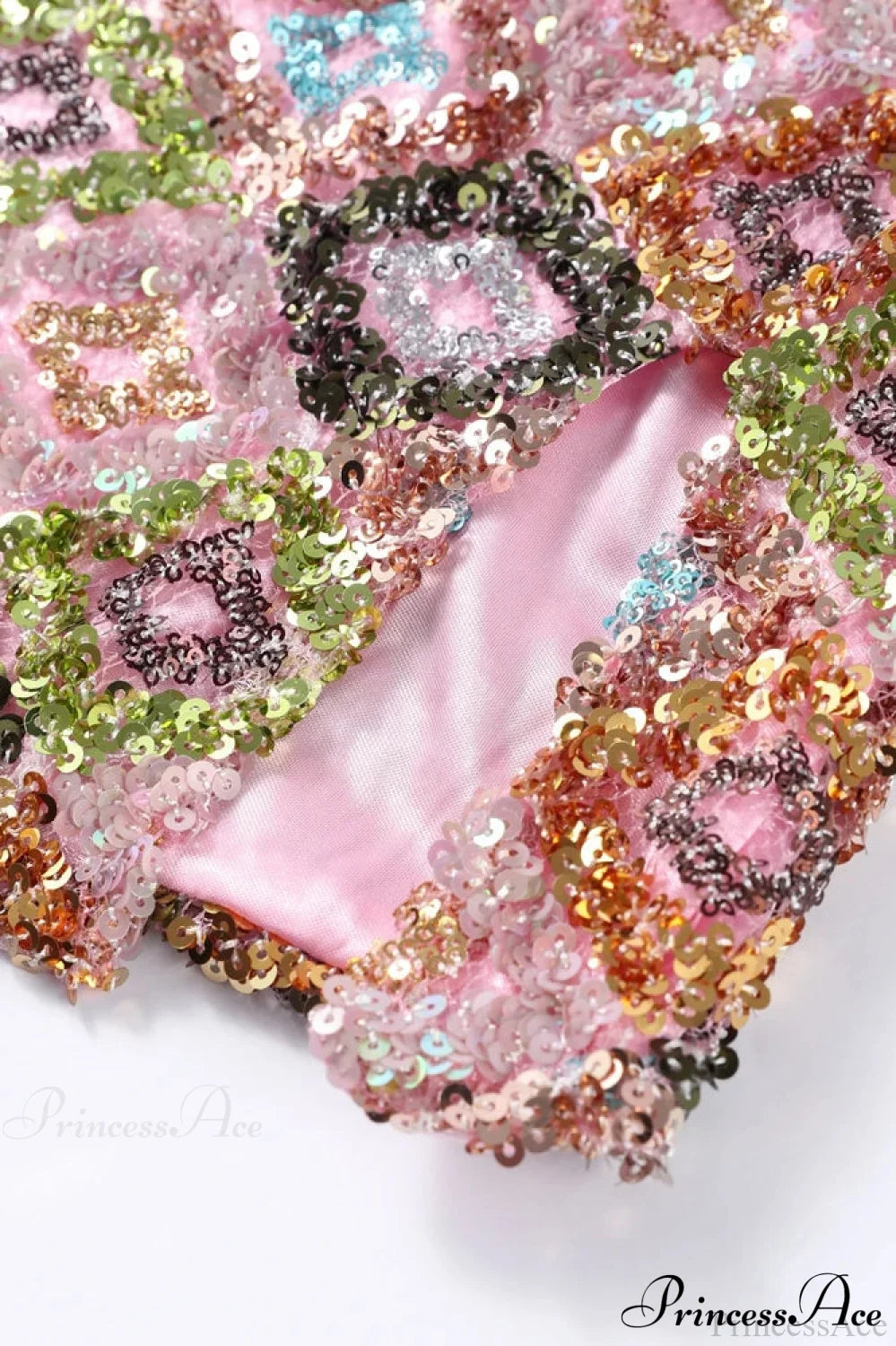 Sequin Halter Mini Floral Dress