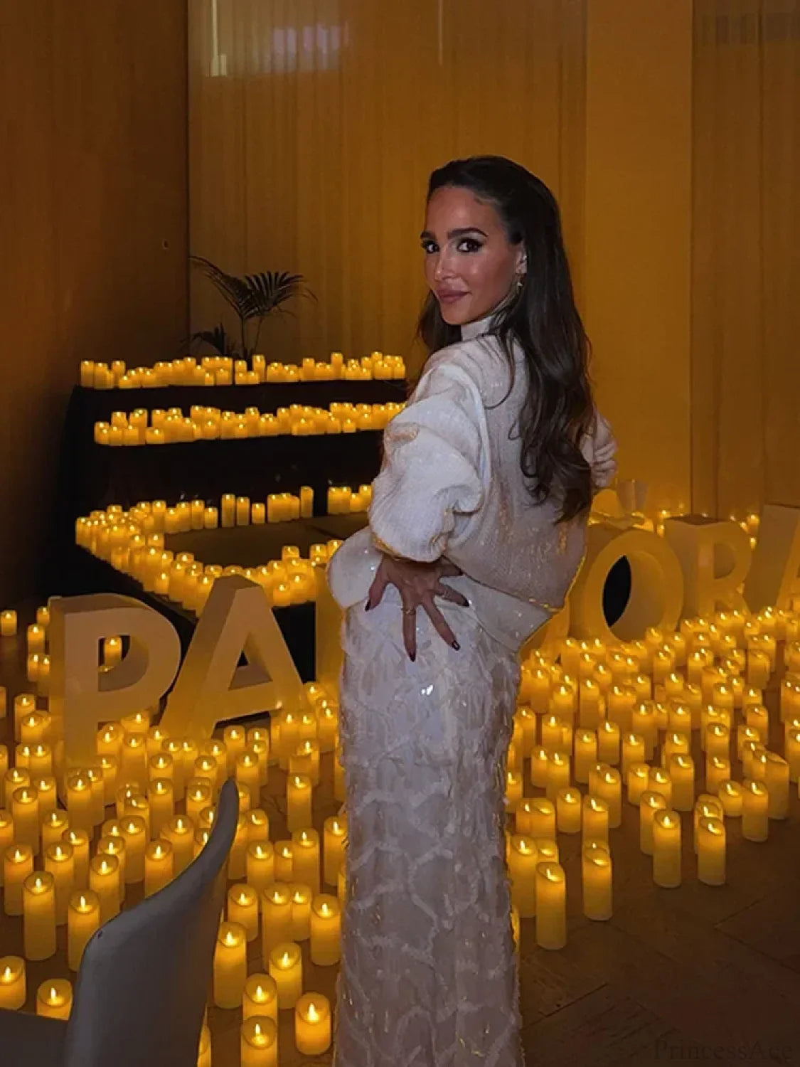 Sequined Round Neck Loose Pullover Sweater