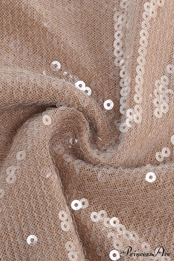 Sequins V Neck Flares Sleeve Pack Hip Dress Mini Dresses