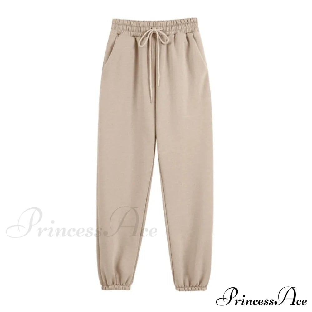 Set - Tracksuit Hooded Pants Fleece Women’s Color Solid Casual Sweatshirt Autumn/Winter And