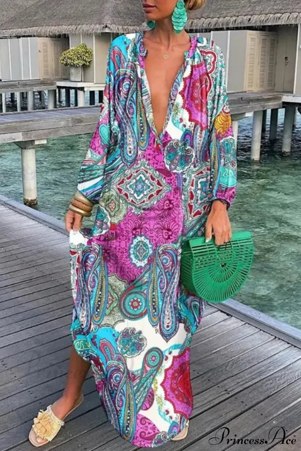 Sexy Beach Party Loose Vintage Boho Dress