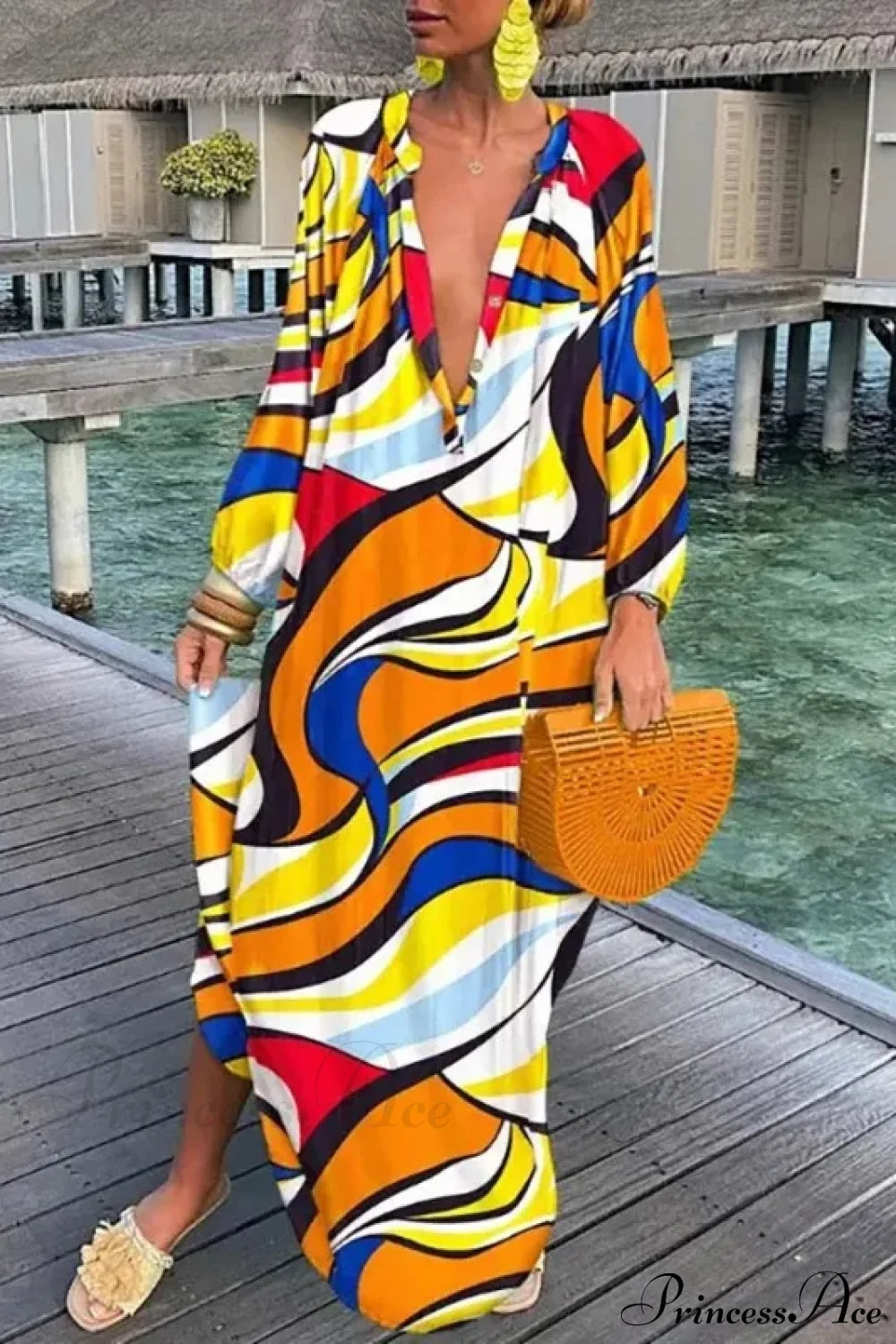 Sexy Beach Party Loose Vintage Boho Dress