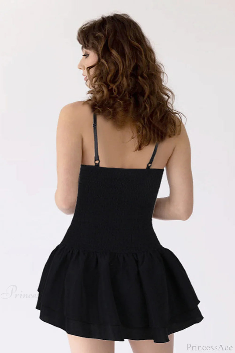 Sexy Embroidered Spaghetti Strap A Line Fitted Mini Dress