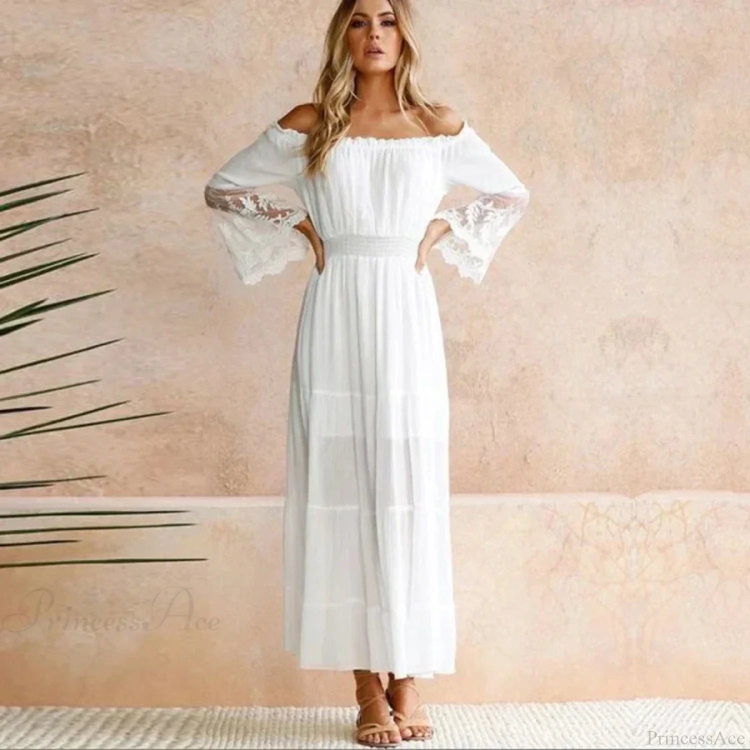 Sexy Off-Shoulder Lace Boho Dress bohodress-250126