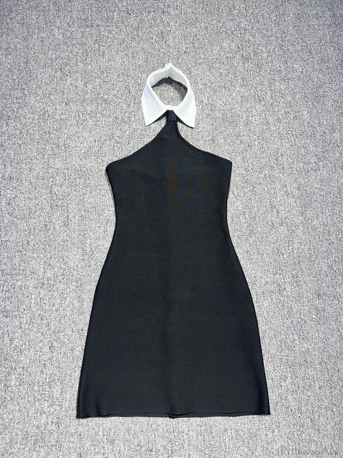 Sexy Patchwork Sleeveless Bandage Dress Black Backless Bodycon Mini Christmas Party / Xs Dresses-L