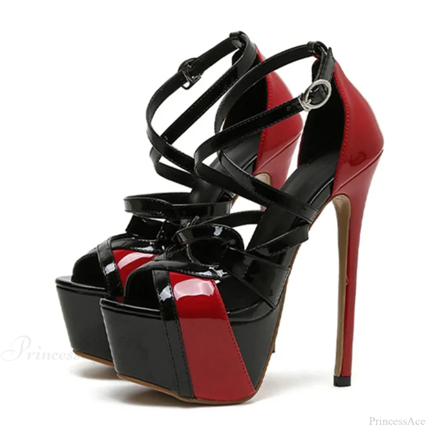 Sexy Peep-Toe 16.5Cm Extreme High-Heels Sandals Party Wedding Banquet Stiletto Platform Pumps High