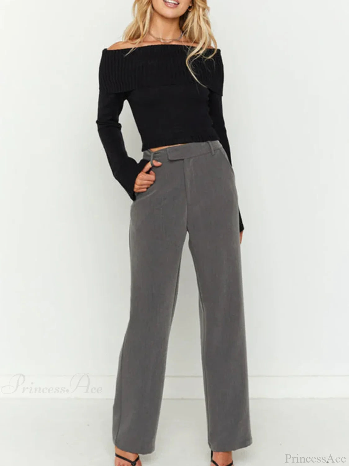 Sexy Slim Crop Off Shoulder Sweater