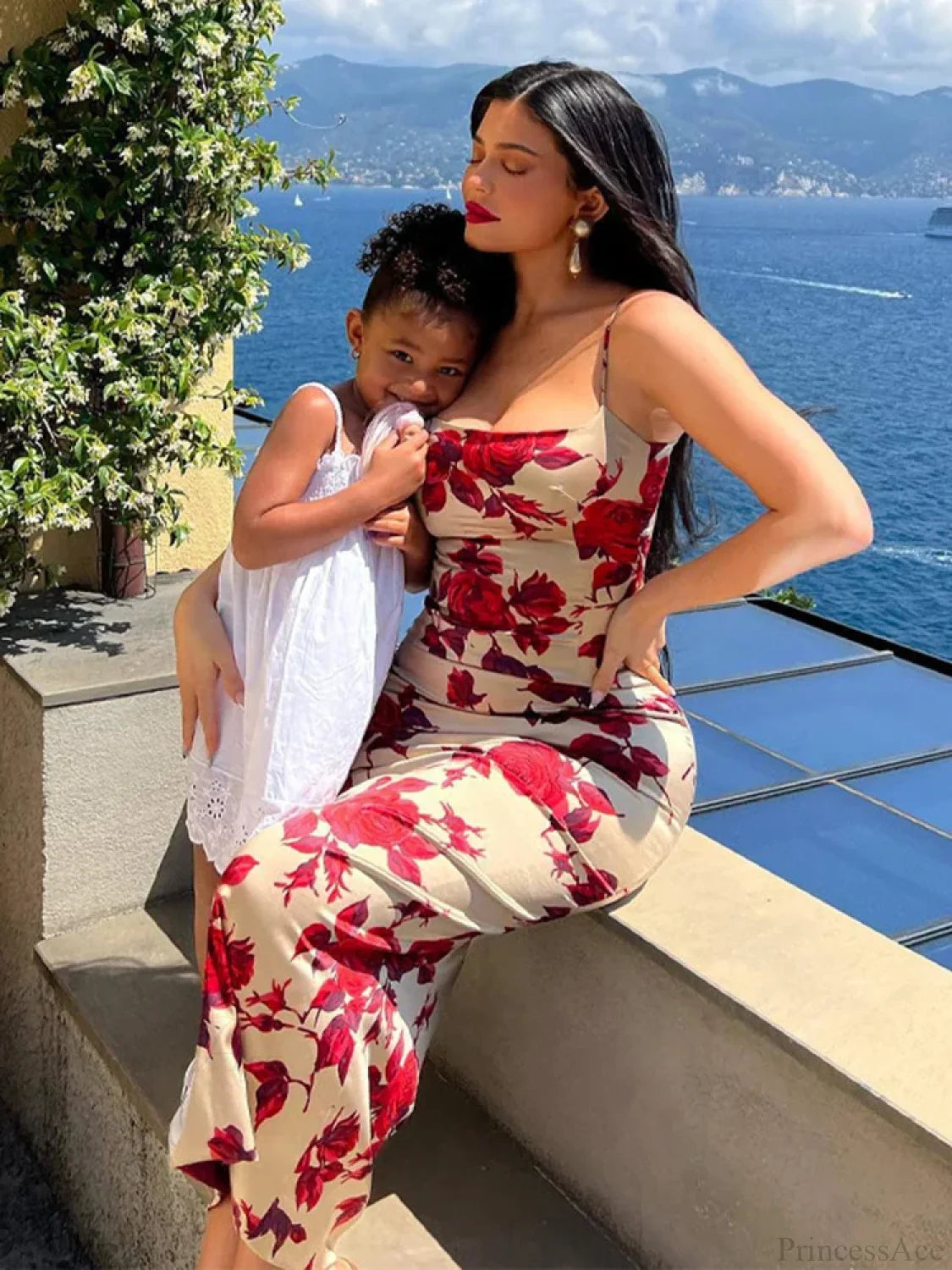 Sexy Y2K Floral Print Backless Bodycon Midi Dress floraldress-250126