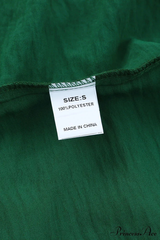 Shift Top Wrist Smocked - Green Tops