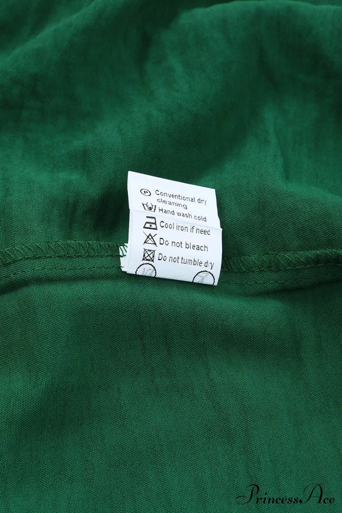 Shift Top Wrist Smocked - Green Tops