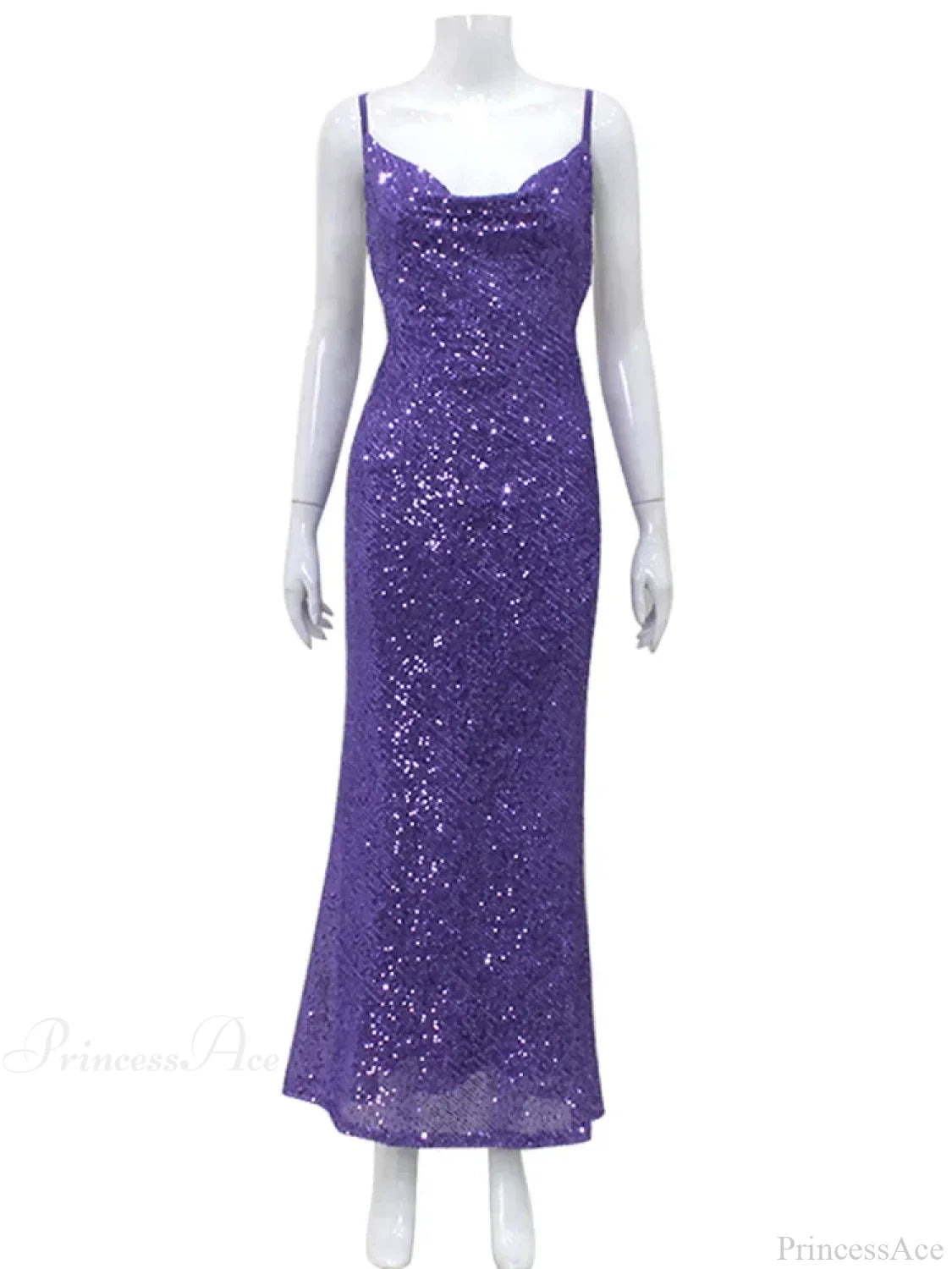 Shining Sequins Backless Sexy Club Women Dresses Spaghetti Strap Christmas Party Dress Dresses-L