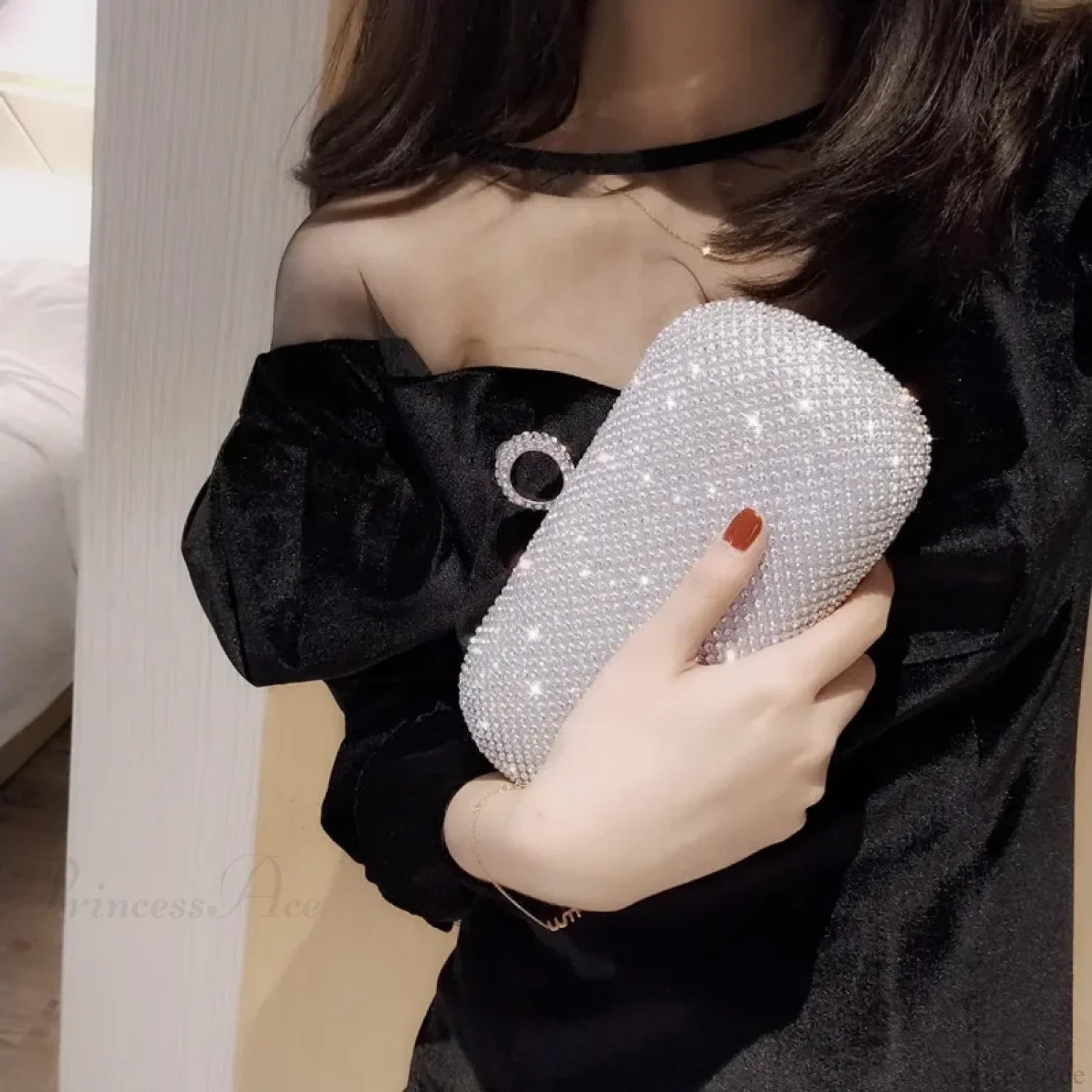 Shiny Diamonds Luxury Evening Clutch Bag clutchbag-250126