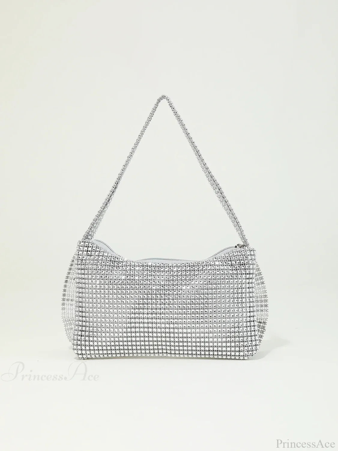 Shiny Rhinestone Bow Evening Clutch Bag XF-28 SLV clutchbag-250126