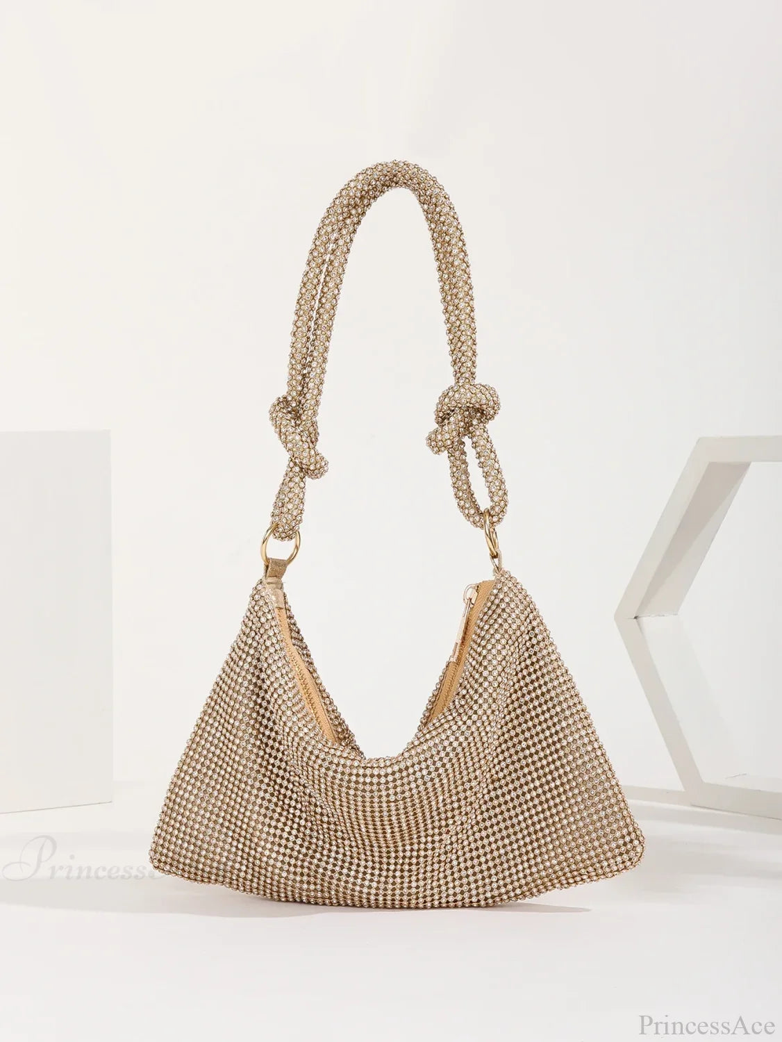 Shiny Rhinestones Elegant Party Wedding Clutch Bag GOLD clutchbag-250126