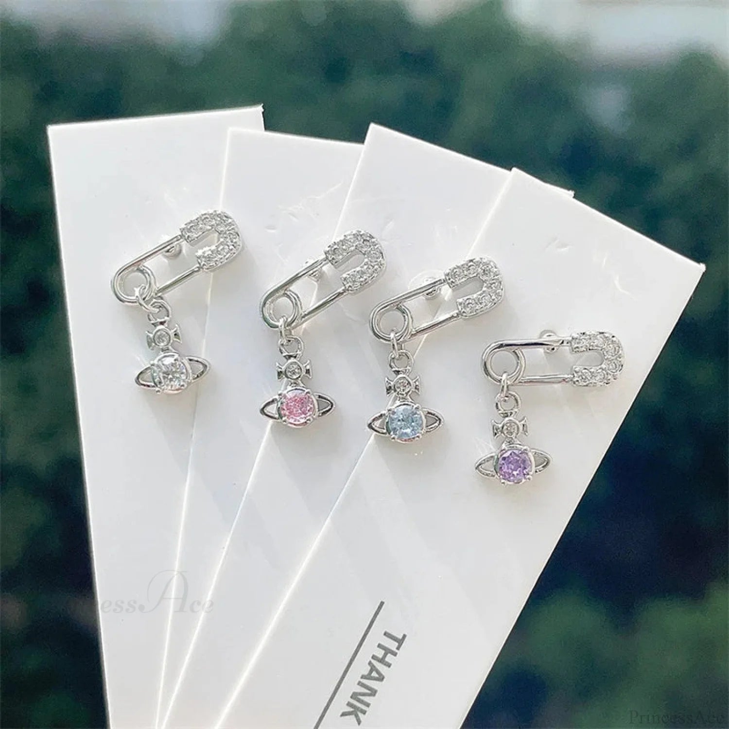 Shiny Saturn 316L Stainless Steel Stud Earring