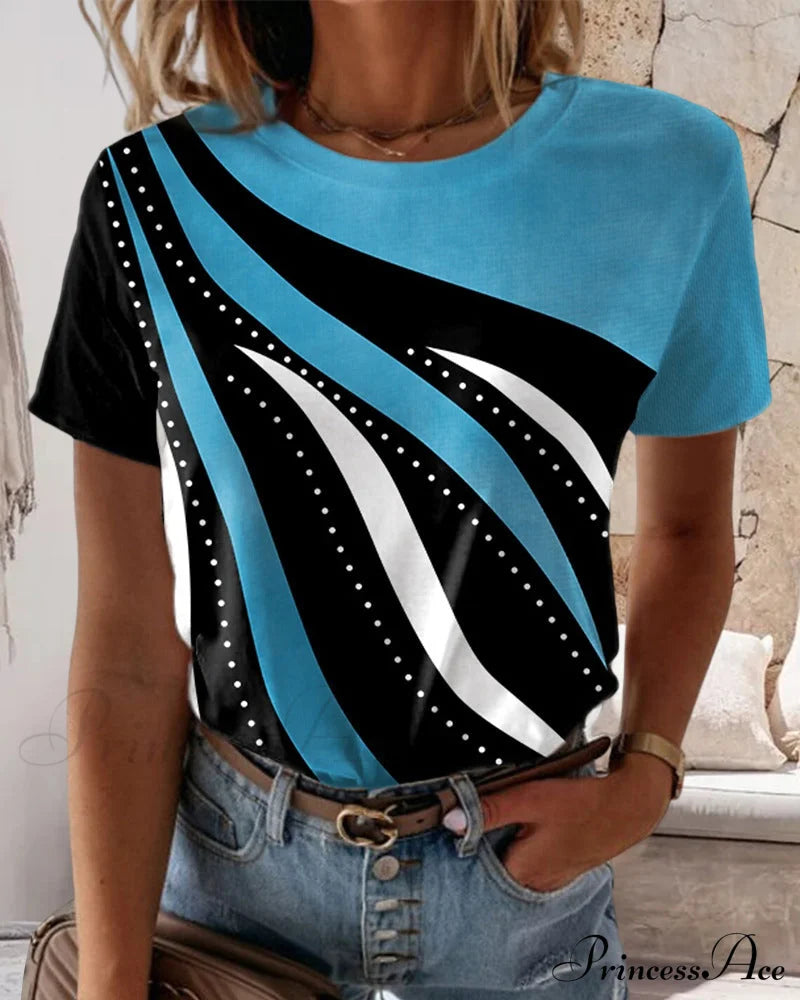 Short-Sleeve Crewneck With T-Shirt Print T-Shirts