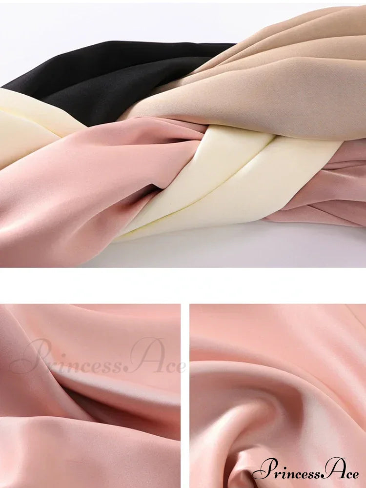 Simple Knitting Pit Strip Elastic Waist Mop Straight Tube Casual Pants