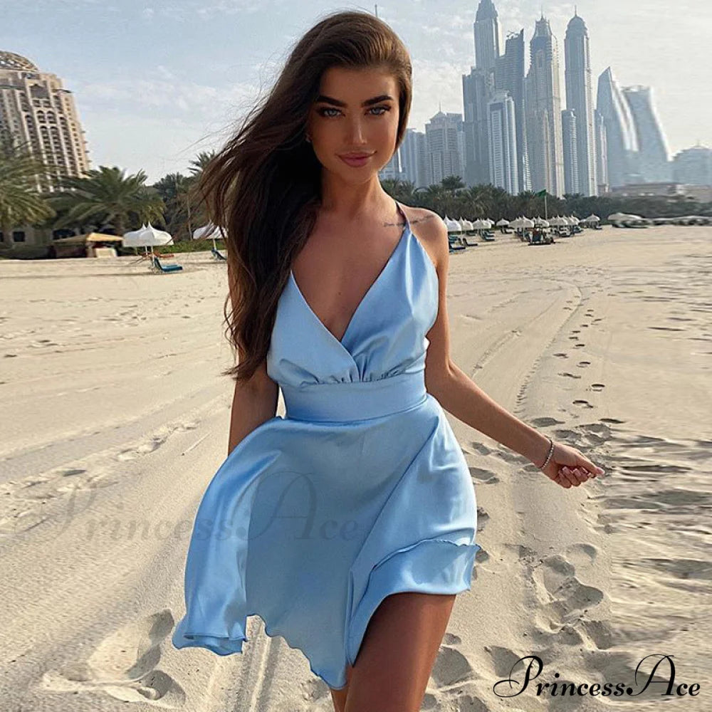 Simply Gorgeous Stylish Flowy Skater Dress Green / S Dressy Dresses