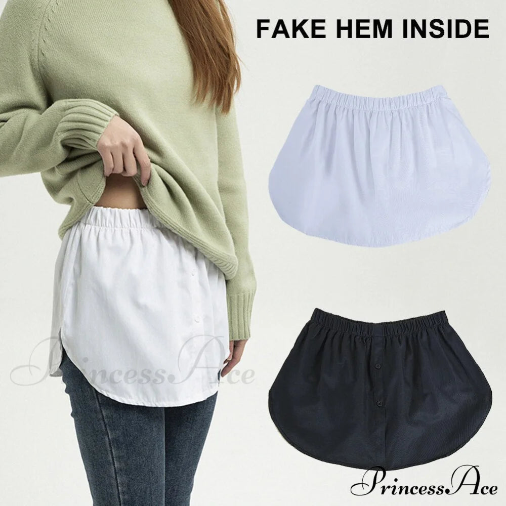 Skirts High Hoodies Extender Sweaters Slips Elastic Half Womens Waist Split Hemline